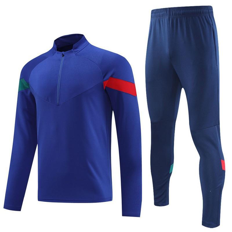 Long Sleeve Half-Zip Training Jacket Kids Adults Soccer Team Uniform Winter Practice Set