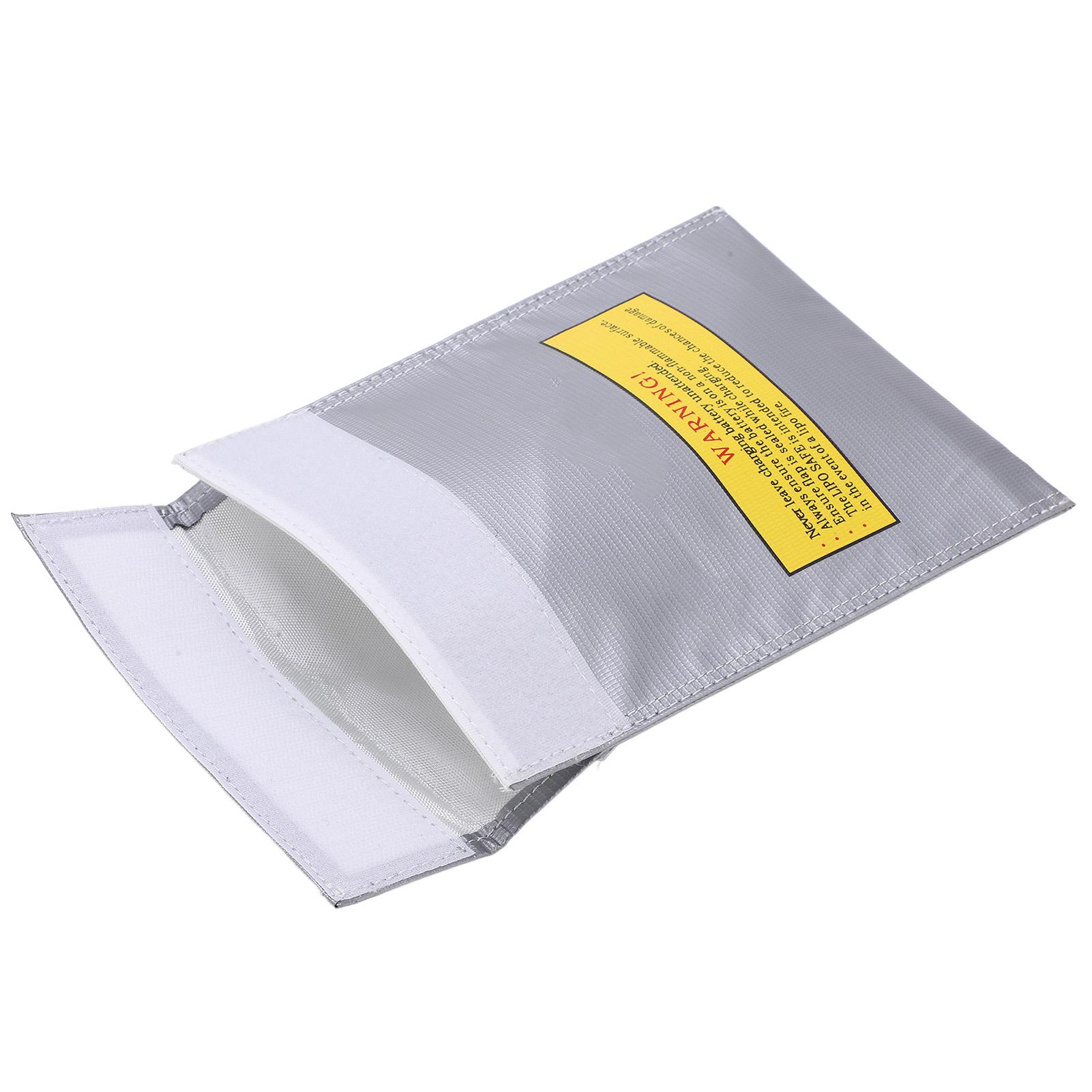 18x23см RC Сумка для LiPo аккумулятора Огнеупорная Взрывозащищенная Защитная сумка для LiPo для Зарядки ХраненияСеребристая 784₽