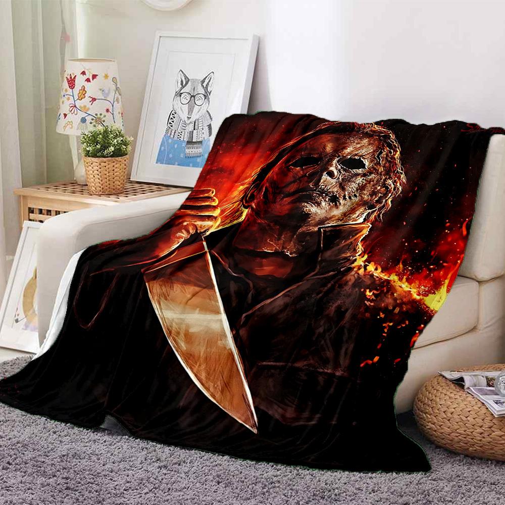 1PC Horror Character, Samhain1992 Blanket Lightweight Flannel Throw Blanket for Sofa, Bed, Travel, Camping, Livingroom, Office, Couch