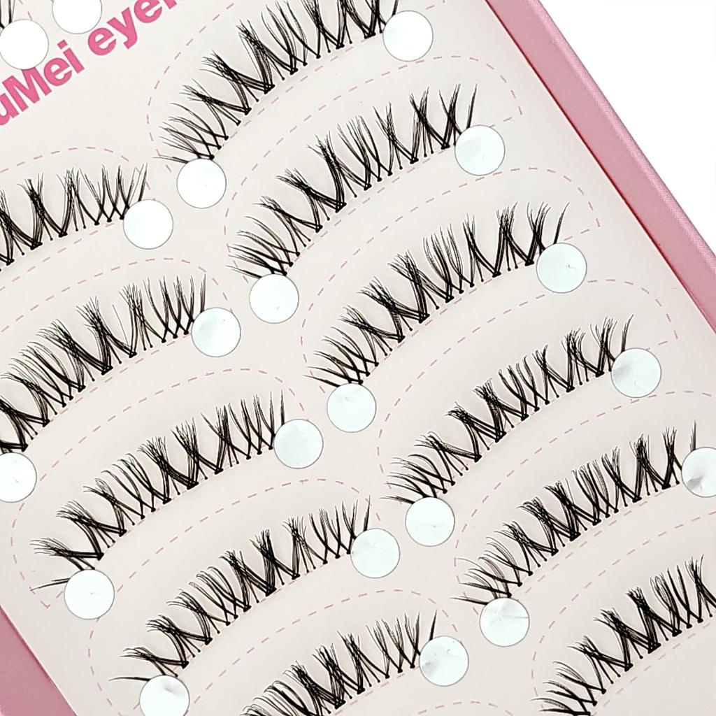 DZANIK False Eyelashes, Clear Band, 10 Pairs Set