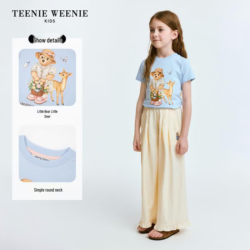 Teenie Weenie Kids' Floral Print Short Sleeve T-Shirt
