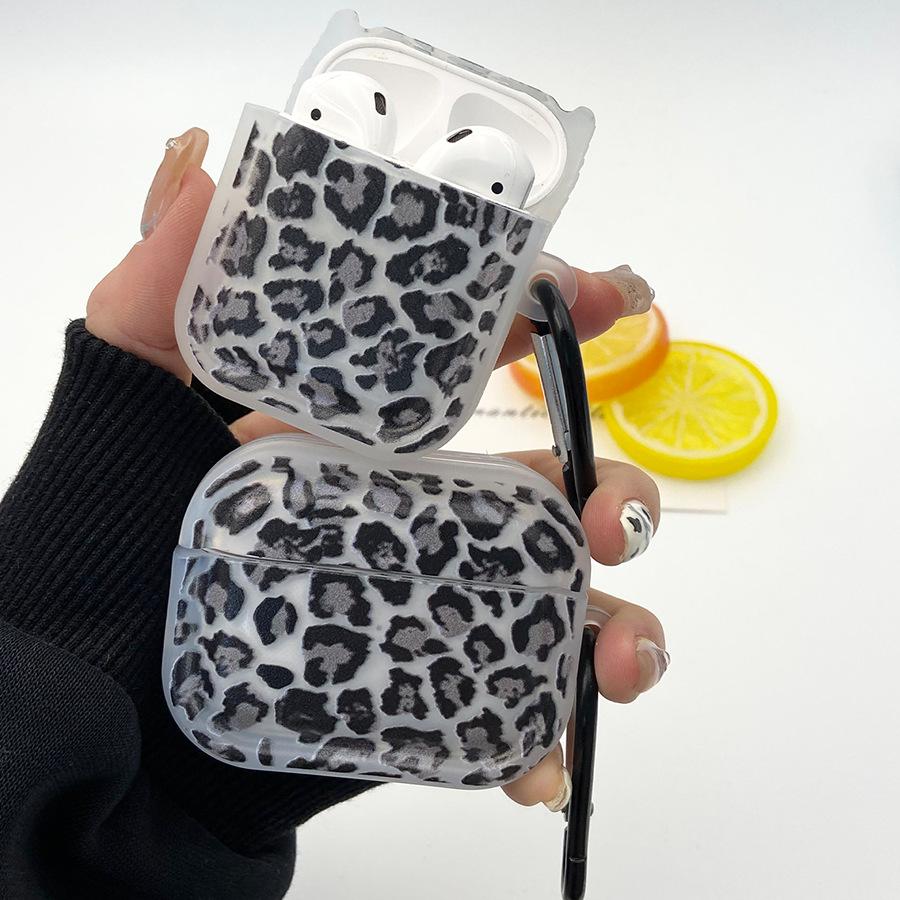 Applicable AirPods Pro protective case Silicone soft case Internet celebrity ins Leopard print 1st generation earphone case Apple earphone case