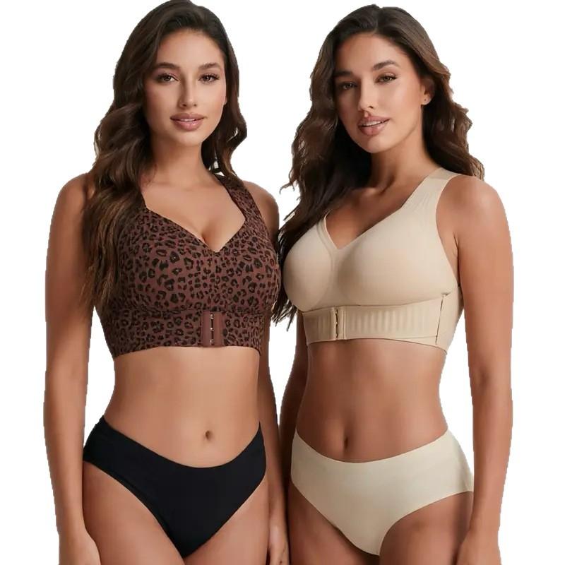 Women European Size Jelly Cup Sports Bra Breathable Posture Support Lifting Anti-Sagging Underwear