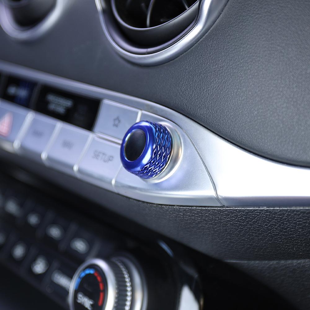 Auto Interior Trim Accessories Audio Knob Ring Cover Trim Aluminium Alloy Material For KIA Stinger 2018~2023 LHD/RHD