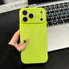 Fluorescent Color Glossy PC Phone Case For iPhone 17 16 15 14 13 Pro Max Lens Camera Touch Button Protective Shockproof Cover