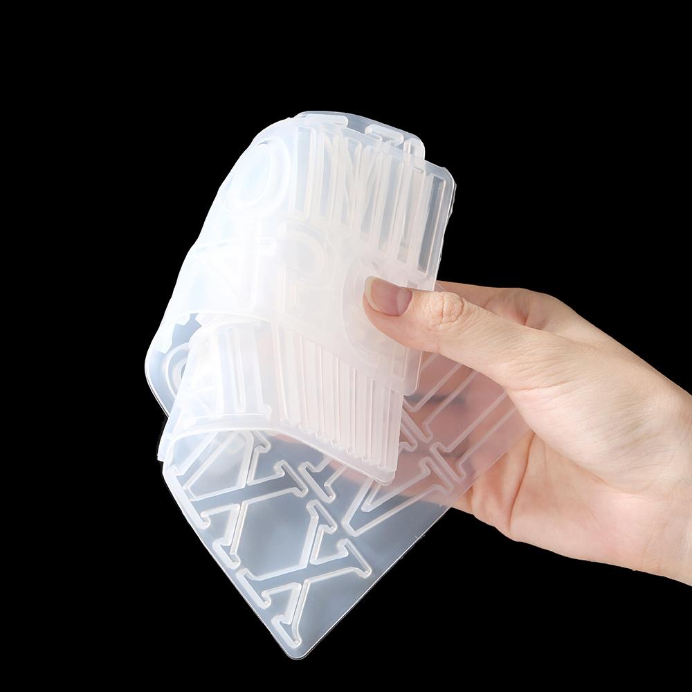 1 ks Arabské Římské Číslo DIY Silikonová Forma z Epoxidové Pryskyřice pro Výrobu Kulatých Hodin Příslušenství Ručně Vyráběná Forma pro Dekoraci Nástěnných Hodin