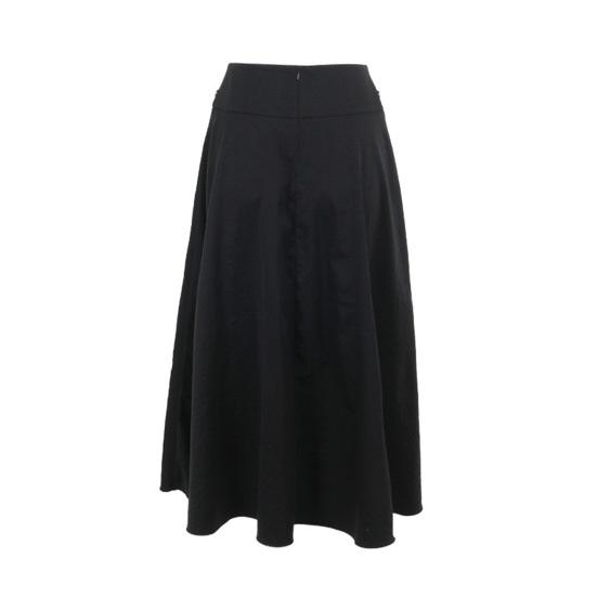 Gonna midi da donna a vita alta con orlo ampio, decoro con fibbia metallica, gonna snellente, per serate speciali, matrimoni, vacanze, uso quotidiano