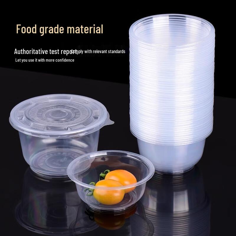 Disposable Plastic Food Grade Bowls with Lids
