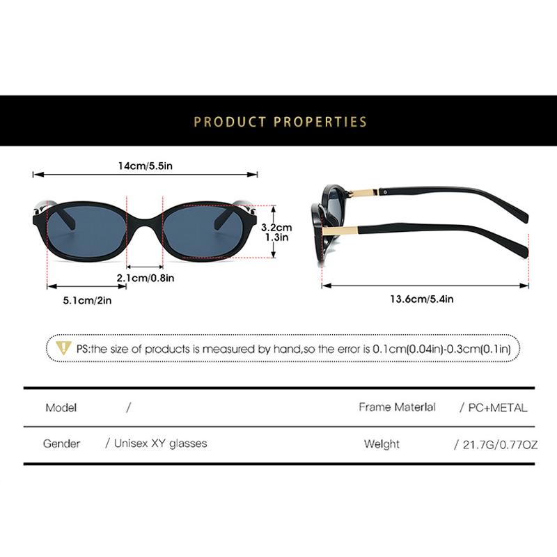 2026 New Vintage Oval Sunglasses Minimalist Fashion and Versatile Small-Frame UV-Protective Sun Glasses UV400 Shades Eyewear