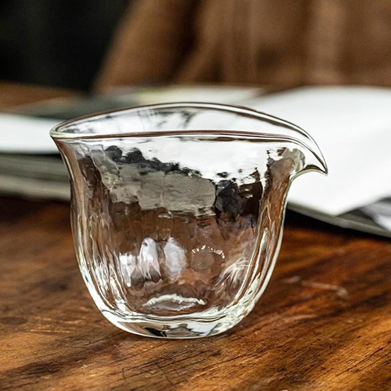 Japanese Irregular shaped Fair Cup High Borosilicate Heat-resistant Glass Tea Dispenser Chahai Kung Fu Tea Set