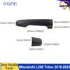 Door Handle Covers For Mitsubishi L200 Triton 2019-2025 With Keyhole Exterior Auto Parts Matte Black Car Accessorie Stickers