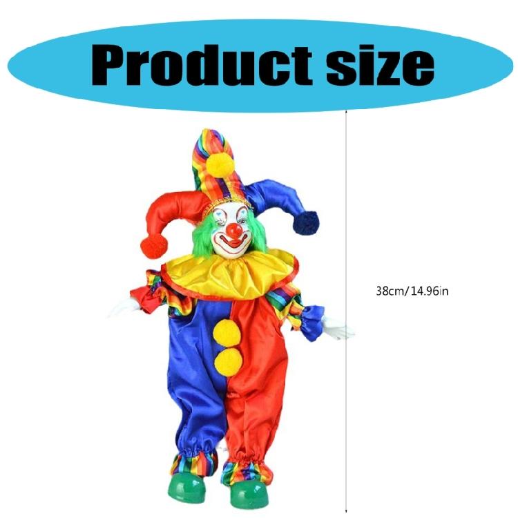 38cm Italienischer Eros Niedliche Porzellan-Clownpuppen Bunte Vintage-Figur Sammlerstück Spielzeug Weihnachten Halloween Geburtstagsgeschenk