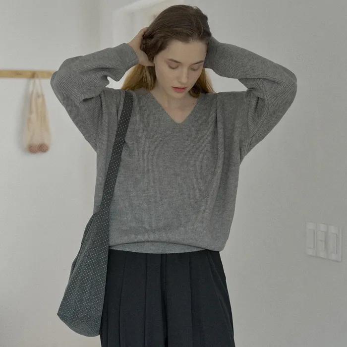 [1st Reorder] Dot Pattern Eco Bag - DARK GREY