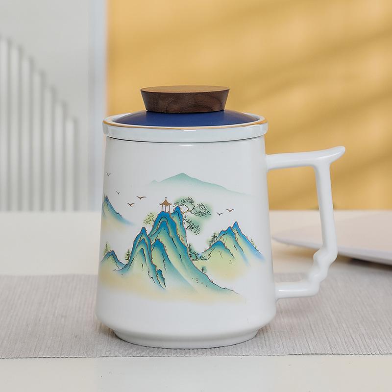 Premium Ceramic Mug with Custom Logo - Gift for Annual Company Event or Cultural Souvenir