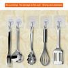 Kitchen Bathroom Hooks Without Nails Paste Door Hooks Strong Hooks Glue Strong Load-bearing Walls Nail-free Single Bare Galvanized Hook
