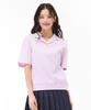 CHASECULT Women'S Open Collar Short Sleeve T-Shirt - Purple