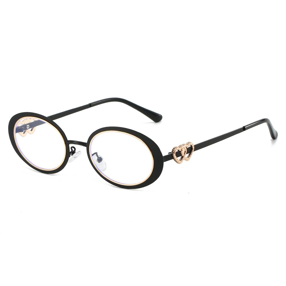 New Lovely Oval Sunglasses Women Brand Double Heart Shopping Pink Color Fashion Sun Glasses Female UV400 Shades