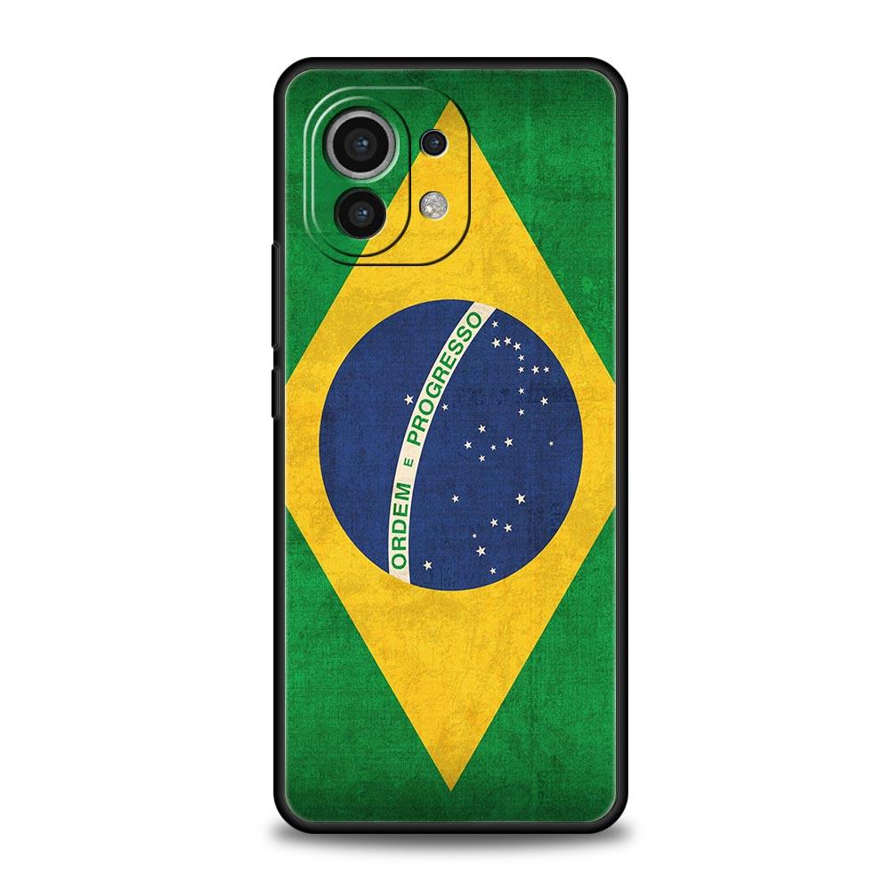 Brazil Brazilian flag Phone Case For Xiaomi Poco X4 X3 NFC F3 F4 M3 M4 Mi Note 12T 10 12 11 Ultra 11T Pro 10T Lite 9T 5G Cover