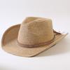 Popolare cappello da cowboy western classico europeo e americano intrecciato in paglia per uomo e donna moda outdoor stile OL cappello a cilindro intrecciato