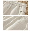 ROMON Men's Chinese Style Linen Blend Harem Cropped Pants