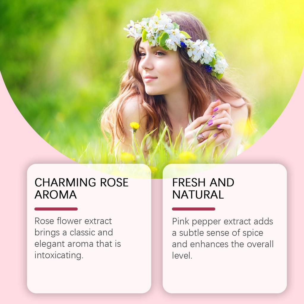 Enchanting Rose Floral Fresh Powder Perfume With Alluring Scent For Women