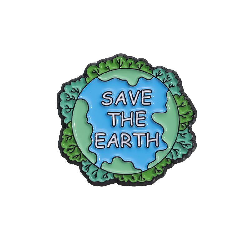 Creative Cartoon Earth Plant Series Brooch Eco-friendly Alloy Badge Accessory