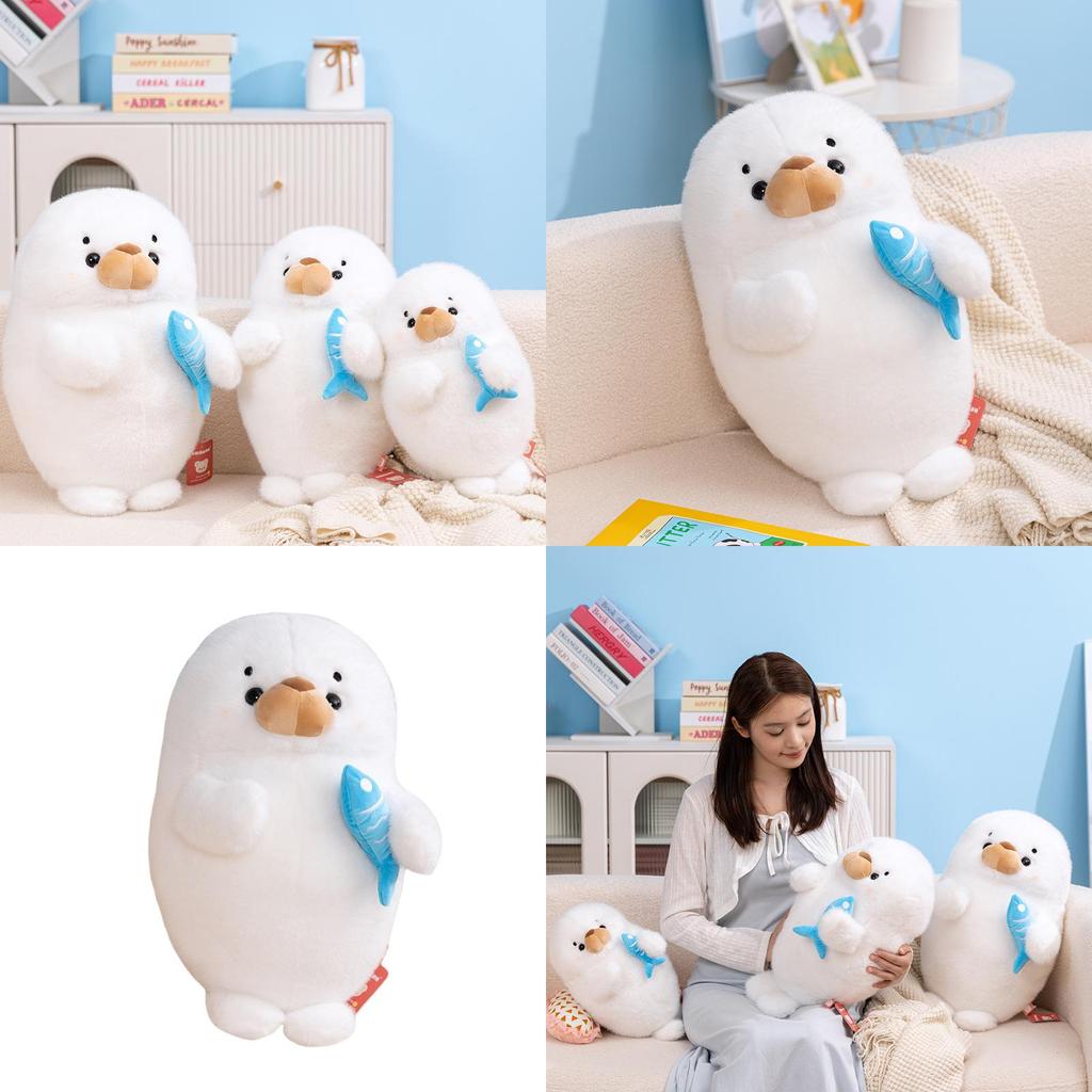 Plush Seal Toy With Pp Cotton Filling For Kids Sleep Aid And Gift