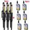 NEW Long Head Nib Deep Hole Markers Pen 20mm/45mm Waterproof White Tile Carpenter Pen for Woodworking Black/Blue/Red Ink