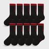 [10 Pack] RUNNING CREW FLOGGER FIT SOCKS_LONG_black