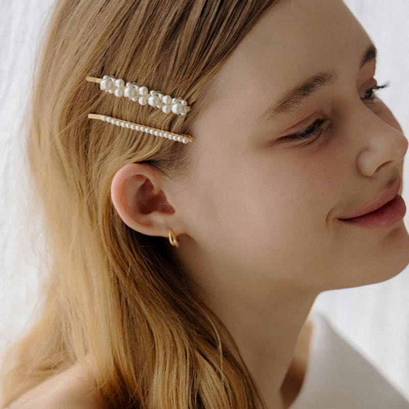 

HAS HLD018 Bubble pearl hair pin set Ivory