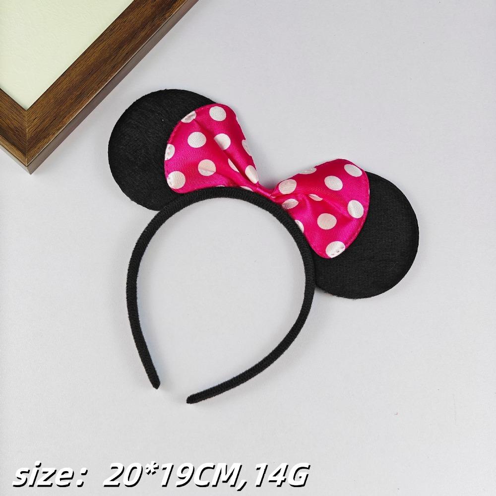 Lovely Ears Kids Mickey Headbands Hair Party Sequin Birthday Accessories Minnie Hairbands Bows Girls Headband