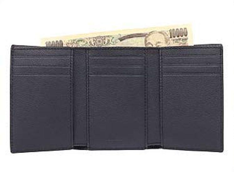 Wallet F23845 Black BLK Calf Leather Trifold Wallet [Coach] (Trifold Wallet) Men's Women's [Outlet Product] [Brand] [Item]