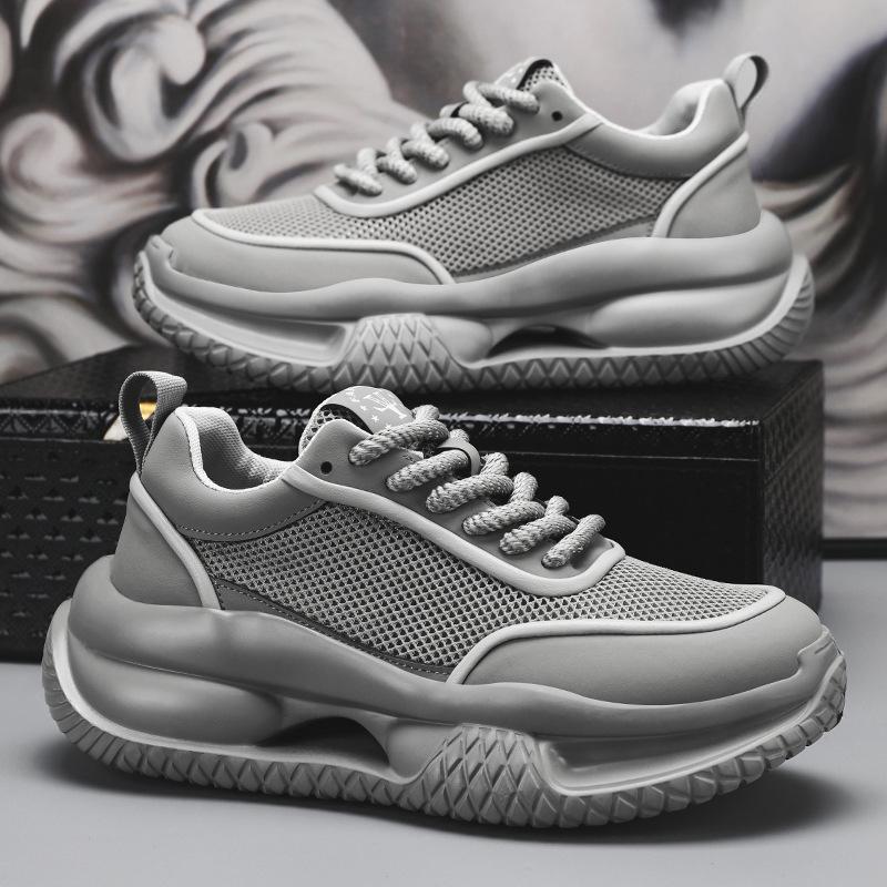 

Мужская обувь летние сетчатые кроссовки 2024 года новый студенческий тренд платформа повседневная обувь для папы мужская универсальная модная обувь 39