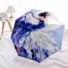 Purple Pattern  Pattern, Automatic Folding Umbrella, Portable and Foldable Design, 8 Ribs, a Christmas or Birthday Gift.