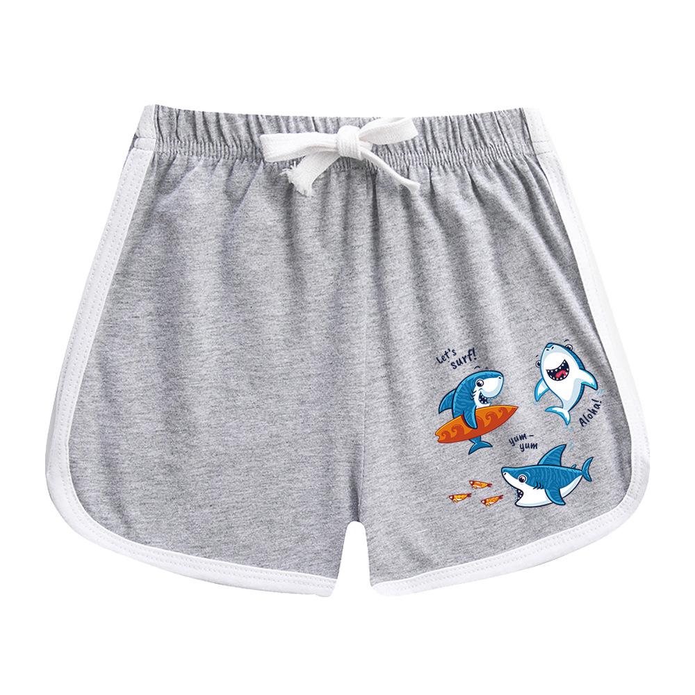 Baby Shark Boys & Girls Cotton Summer Set 2025: Cartoon Short Sleeve T-shirt & Shorts Two-Piece