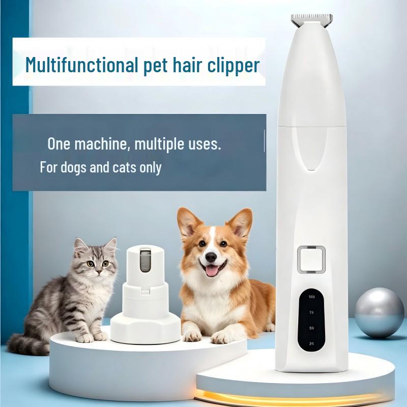 LED Pet Grooming Kit: Electric Hair Trimmer & Nail Grinder for Cats and Dogs