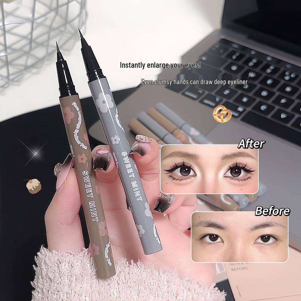 Sweet Mint Flower Ultra-Fine Waterproof Smudge-Proof Eyeliner Pen