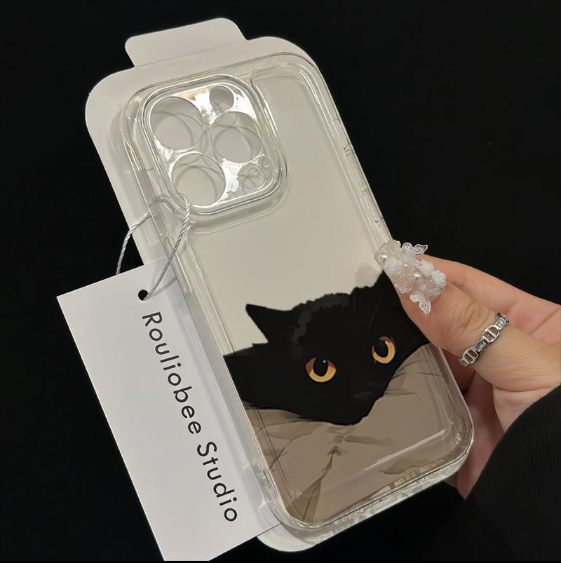 Funny Black Cat Couple Case For Redmi A5 A3 A2 A1 15C 14C 13C 13 12 12C 10C 9C 9A 10 9 Soft Cute Silicone Transparent Cover