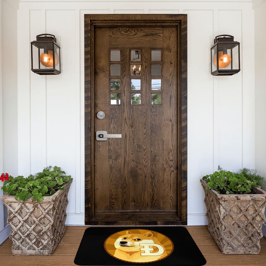 Cryptocurrency Dogecoin Doormat Anti-Slip Entrance Kitchen Bathroom Floor Door Mat Bitcoin Bedroom Balcony Rug Carpet Footpad
