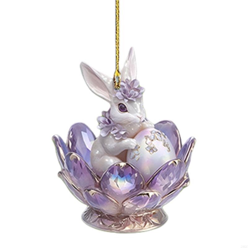 28GC Car Interior Decoration Fashionable Rabbit Pendant for Easter and Gifting
