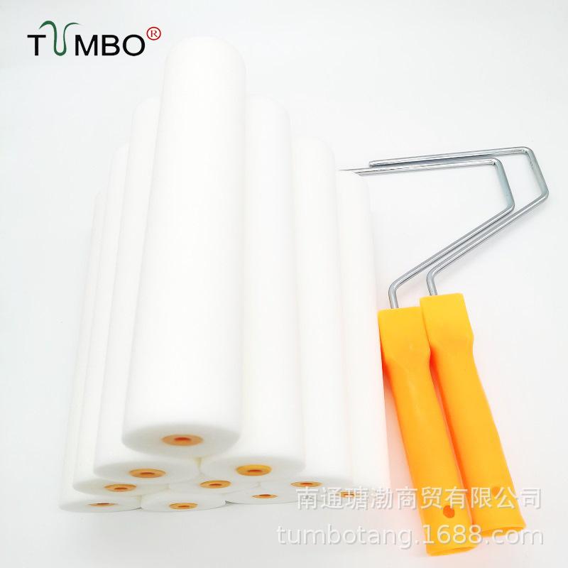 9-Inch Solvent-Resistant Paint Roller & Sponge Brush for Walls, Trim, and Corners White; 1x 50mm Sponge Head + Handle