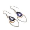 Natural Amethyst Gemstone 925 Sterling Silver Jewelry Earring 1.85" AE-11901