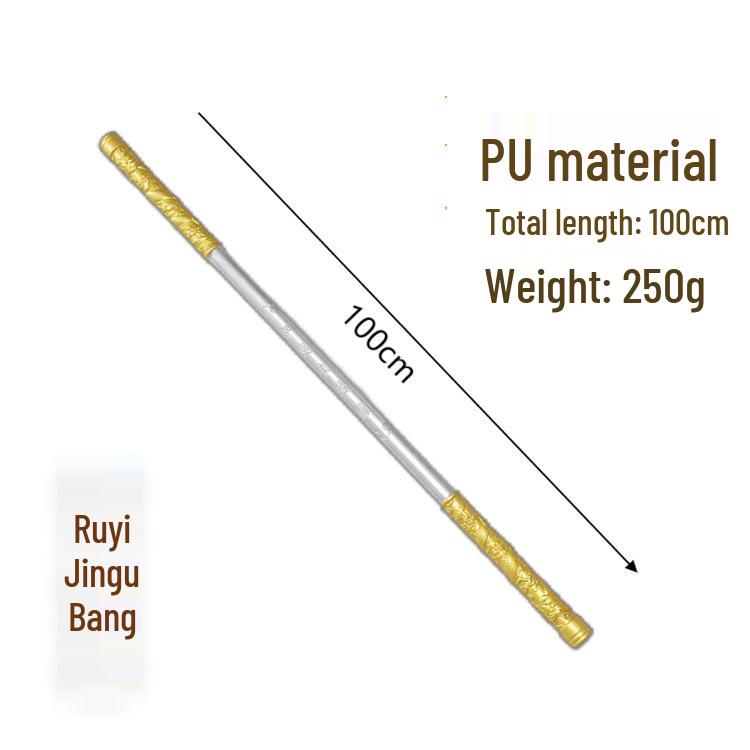 Black Myth: Wukong Figurine with Golden Cudgel - 1 Meter PU Craft Ornament