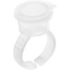 100 Pieces Ink Ring Eyelash Extend Pigment Ink Holder Container Cup with Lid Kit
