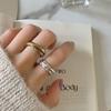 VENTFILLE copper Irregular Surface Interweaving Opening Ring for Women Minimalist Ins Temperament Party Jewellery