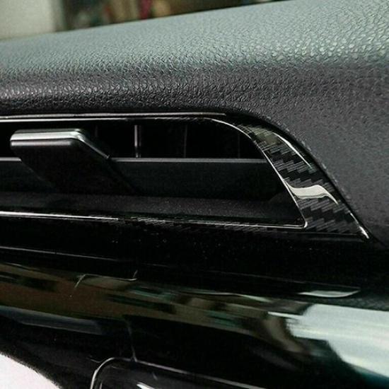 Fits Camry 2018- Carbon Fiber Style Dash Console Air Vent Cover Trim