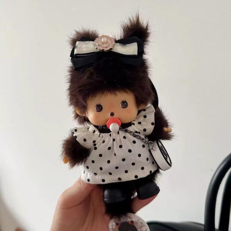 15 cm Monchhichi Søt Liten Ape DIY Klær Skifte Dukke Flere Stiler Utsøkt Ryggsekk Anheng Nøkkelring Leketøy Periferi Gave