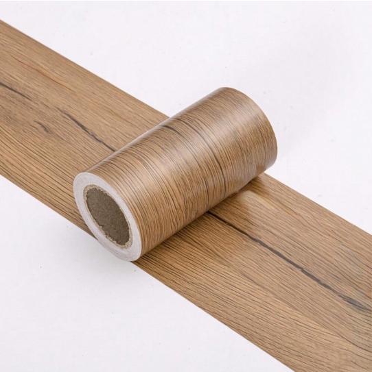 

1PC 5mx15cm Self-adhesive PVC Waterproof Wood Waist Line Wallpaper Skirting Line Wall Border Stickers Home Decor 5mx15cm