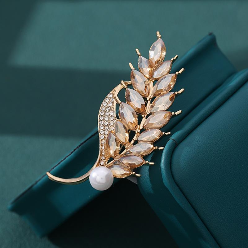 Brooch Female Premium Wheat Corsage Anti-light High-end Pin Buckle Suit Fixed Clothing Accessories Collar Pin