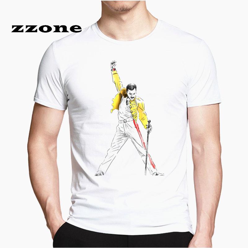 The Queen Band Freddie Mercury Summer Comic Men T-shirt Short Sleeve O Neck Fashion T
